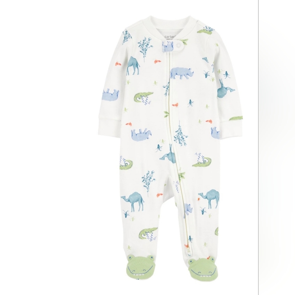 Carter's Animal Print Footed Sleeper
